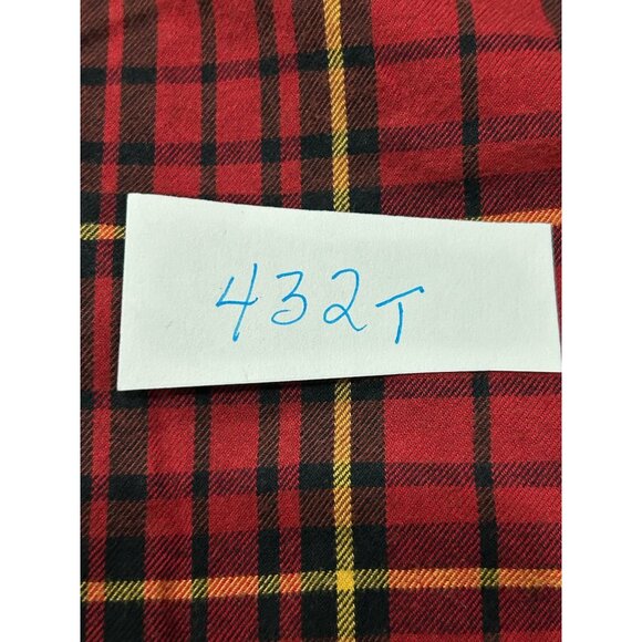 Orvis Red Black Plaid Long Sleeve Button Up Shirt Sz XXL Wool Career Western - Picture 9 of 10